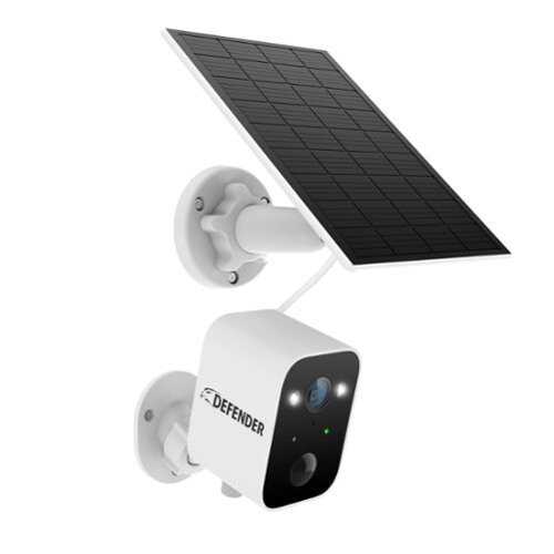 Rent to own Defender - Solar Powered 4K AI Everwatch Wireless Security Camera with 3W Solar Panel, AI Detection - White