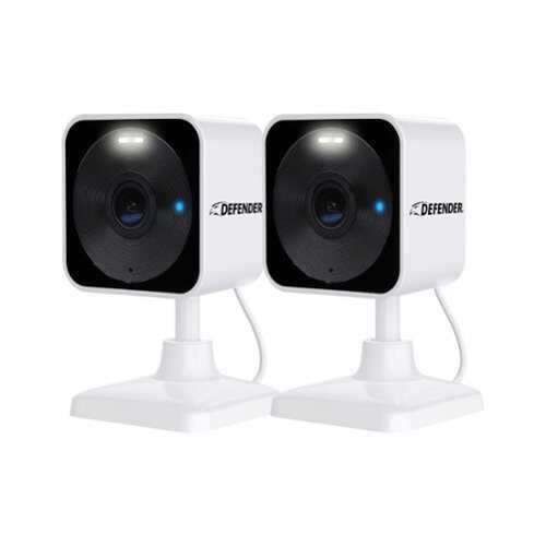 Rent to own Defender - GO 2K AI POWERED Plug-in Power Indoor/Outdoor Home Security, Baby & Pet Camera - 2 Pack - white