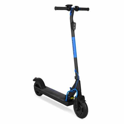 Rent to own Hyper - SKUTE X Adult & Teen Foldable Lithium Electric Scooter - 15MPH Speed - 12 Mile Range - Throttle -UL APPROVED & CERTIFIED - Black/Blue