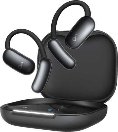 Rent to own Soundcore - by Anker AeroFit 2 A.I. Assistant Open-Ear Headphones with Real-Time Language Translation and Adjustable Ear Hooks - Obsidian Black