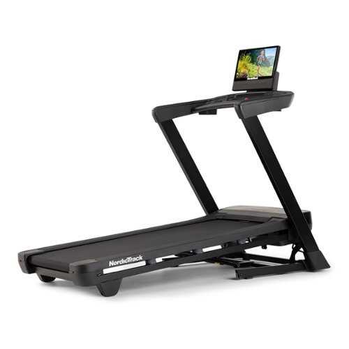 Rent to own NordicTrack - T Series 16: Folding Treadmill with Incline & Decline, 16" Smart HD Touchscreen, & Powered by iFIT - Black