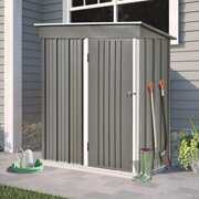 Rent to own Outdoor Storage Shed, SESSLIFE 5ft x 3ft Galvanized Metal Storage Shed with Lockable Door for Garden Backyard Patio Lawn, Weather Resistant and Waterproof, TE3110