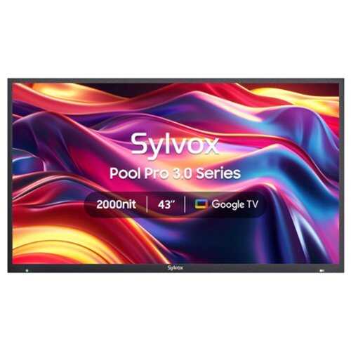 Rent to own Sylvox - 43" Pool Pro3.0 Series Full Sun Smart Outdoor TV, 2000 Nit 4K UHD HDR, Google TV, IP55 Waterproof, WiFi Bluetooth (2025)