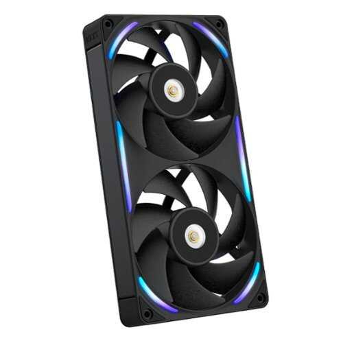 Rent to own NZXT - NZXT-F240X Performance Fan - 240mm Single-Frame Case Fan w/ 2 x 120mm PWM RGB Computer Case Fans with LCP Frame & Blades - Black