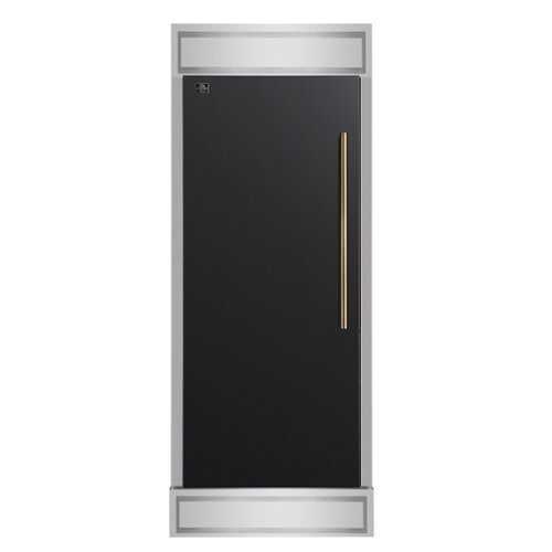 Rent to own Forno Appliances - Maderno 13.6 Cu. Ft. Built-In Convertible Refrigerator-Freezer with Left Swing Door and Smooth Decorative Grill - Black/Silver