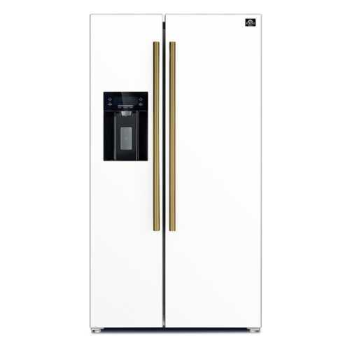 Rent to own Forno Appliances - Salerno 20 Cu. Ft. Side-by-Side Counter-Depth Refrigerator with Ice and Water Dispenser - White