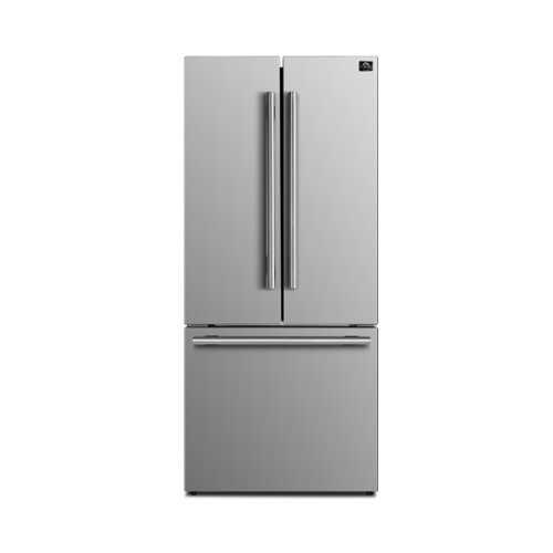 Rent to own Forno Appliances - Gallipoli 17.5 Cu. Ft. Freestanding French Door Refrigerator with High-Efficiency LED lighting - Stainless Steel