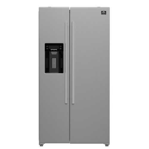Rent to own Forno Appliances - Salerno 20 Cu. Ft. Side-by-Side Refrigerator with Built-In Water and Ice Dispenser - Stainless Steel