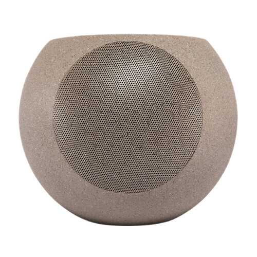 Rent to own Victrola - Zen Outdoor Bluetooth Solar Speaker - Stone