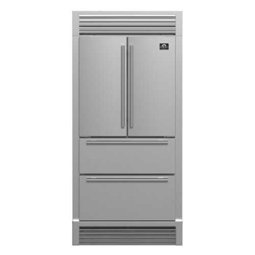 Rent to own Forno Appliances - Moena 19.2 Cu. Ft. Built-In French Door Refrigerator with Decorative Trim Grill - Stainless Steel VCM