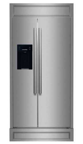 Rent to own Forno Appliances - Salerno 20 Cu. Ft. Built-In Side-by-Side Refrigerator with Modern Decorative Grill - Stainless Steel VCM