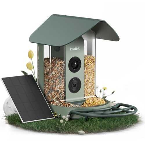 Rent to own Kiwibit - Beako Smart Bird Feeder 4K Camera Solar Powered, AI Detection, Live Stream, Motion Alerts, Easy Outdoor Setup - Green