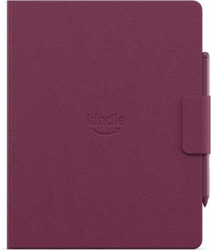 Rent to own Amazon - Kindle Scribe Executive Folio Cover with Magnetic Attach, Sleek Protective Case - Premium Leather - Fig