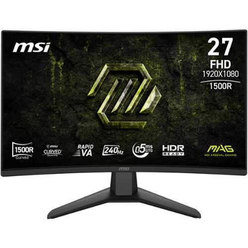 Rent to own MSI - MAG 274CXF X24 27" Curved LCD FHD 240Hz 0.5ms Adaptive Sync Gaming Monitor with HDR ready (DisplayPort,HDMI) - Metallic Black