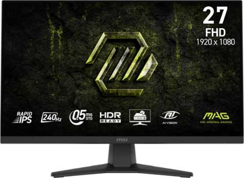 Rent to own MSI - MAG 272F X24 27" LCD FHD 0.5ms Adaptive Sync Gaming Monitor with HDR Ready (DisplayPort, HDMI) - Metallic Black
