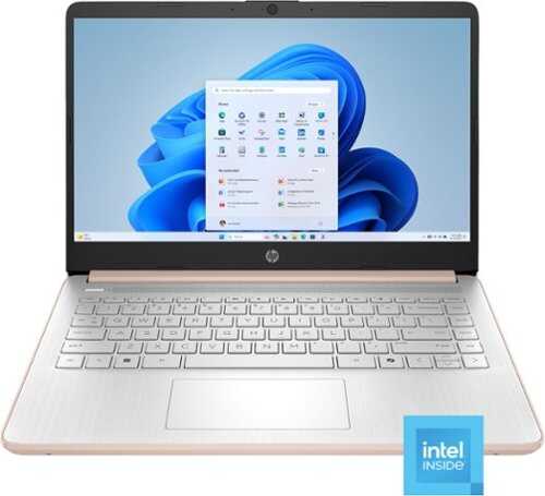 Rent to own HP - 14" Laptop - Intel N150 Processor (2025) - 4GB Memory - 128GB UFS - Pale Rose Gold