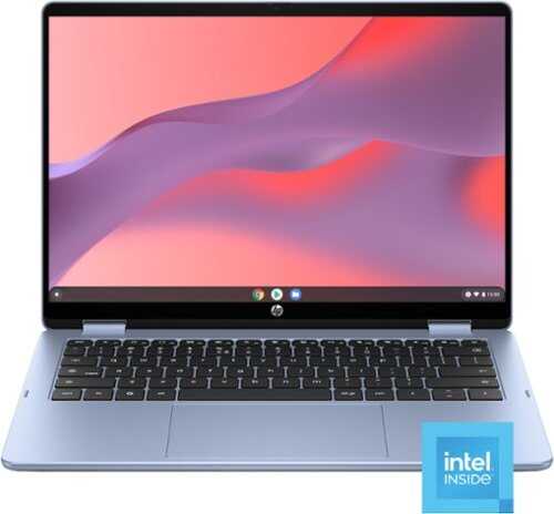 Rent to own HP - 14" 2K Touchscreen 2-in-1 Chromebook - Intel Core N150 (2025) - 8GB Memory - 64GB eMMC - Sky Blue