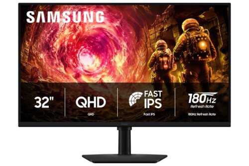 Rent to own Samsung - 32" Odyssey G5 (G50F) QHD Fast IPS 180Hz 1ms G-Sync & FreeSync Compatible Gaming Monitor (DisplayPort, HDMI) - Black