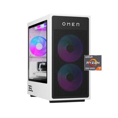 Rent to own HP OMEN - 35L Gaming Desktop - AMD Ryzen 7 7800X3D - 32GB DDR5 Memory - NVIDIA GeForce RTX 5060 Ti - 1TB SSD - Panda Metal