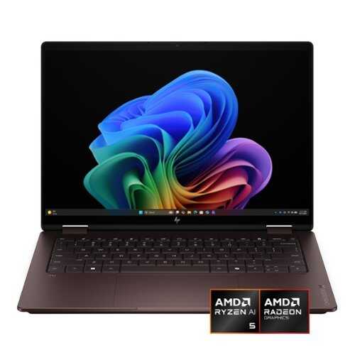 Rent to own HP - OmniBook X Flip 2-in-1 - 14" 2K OLED Touchscreen Laptop - AMD Ryzen AI 5 (2026) - 16GB Memory - 512GB SSD - Copilot+ PC - Deep Espresso