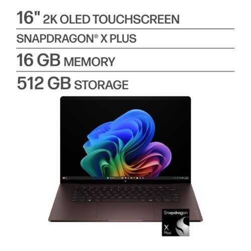 Rent to own HP - OmniBook X - 16" 2K OLED Touchscreen Laptop - Snapdragon X Plus (2025) - 16GB Memory - 512GB SSD - Copilot+ PC - Deep Espresso