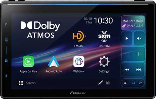 Rent to own Pioneer - 10.1" SPHERA Dolby Atmos via CarPlay Digital Media (DM) Receiver - Black