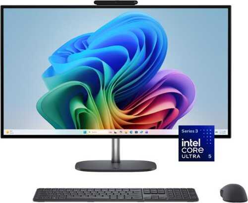 Rent to own HP - OmniStudio X 27" QHD All-in-One w/ Adjustable Height - Intel Core Ultra 5 325 - 16GB Memory - 512GB SSD - Copilot+ PC - Eclipse Gray