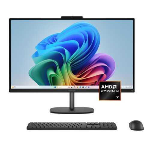 Rent to own HP - OmniStudio 27" Full HD Touchscreen All-in-One w/ Adjustable Height - AMD Ryzen AI 7 - 16GB Memory - 1TB SSD - Copilot+ - Jet Black