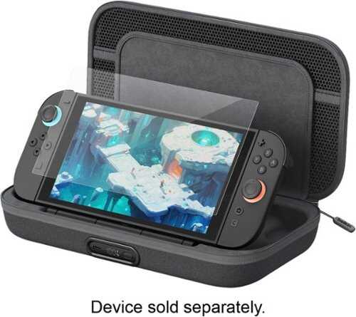 Rent to own Belkin - Gaming Charging Case Pro for Nintendo Switch 2, 10k Portable Charger Case 20W, Anti-Reflective Screen Protector - Charcoal