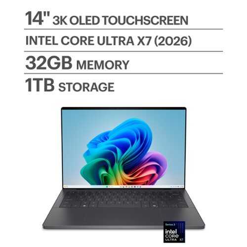 Rent to own Dell - XPS 14 - 14" 2.8K OLED Touchscreen Laptop - Intel Core Ultra X7 358H 2026 - 32GB Memory - 1TB Storage - Copilot+ PC - Graphite