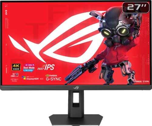 Rent to own ASUS - ROG Strix 27" Dual Mode (4K 160Hz, FHD 324Hz) IPS 1ms Gaming Monitor with FreeSync Premium and HDR (DisplayPort, HDMI) - Black