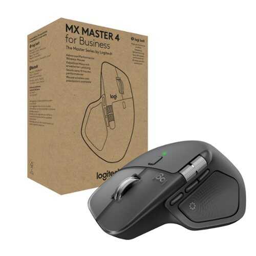 Rent to own Logitech - MX Master 4 for Business Wireless Bluetooth Laser Ergonomic Right-handed Mouse with Haptic Feedback and Actions Ring - Wireless - Graphite