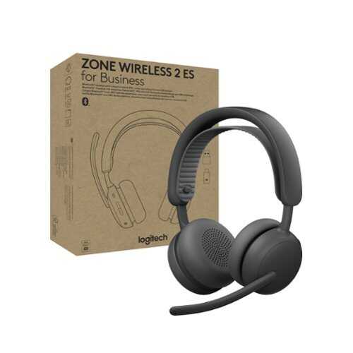 Rent to own Logitech - Zone Wireless 2 ES Noise Cancelling Headset for Business UC Version with Receiver - Graphite