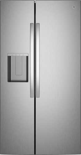 Rent to own GE - 23.5 Cu. Ft. Smart Counter-Depth Side-By-Side Refrigerator with LED Light Walls and Extra Tall Dispenser - Stainless Steel