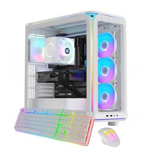 Rent to own iBUYPOWER - Element Gaming Desktop PC - AMD Ryzen 7 9700F, NVIDIA GeForce RTX 5070 12GB, 32GB DDR5 RGB, 1TB NVMe SSD - White