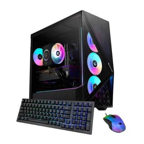 Rent to own iBUYPOWER - Slate Gaming Desktop PC-Intel Core Ultra 7 265F, NVIDIA GeForce RTX 5060Ti 8GB, 32GB DDR5 RGB, 2TB NVMe SSD - Black