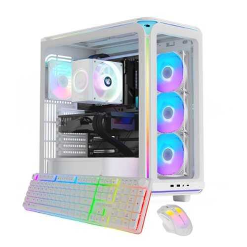 Rent to own iBUYPOWER - Element Gaming Desktop PC - AMD Ryzen 5 8400F, AMD Radeon RX 6500XT 4GB, 16GB DDR5 RGB, 1TB NVMe SSD - White