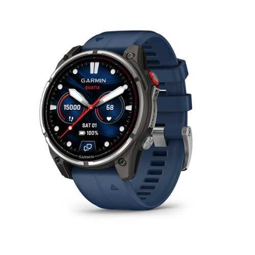 Rent to own Garmin - quatix 8 Pro AMOLED Marine GPS Smartwatch 47mm Fiber-reinforced polymer - Titanium - (2026)