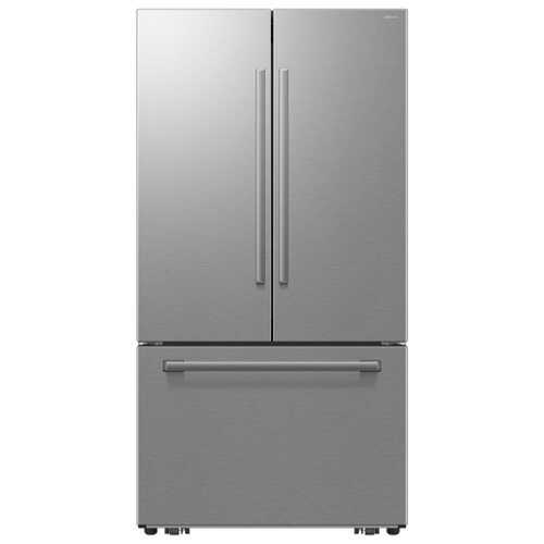 Rent to own Samsung - Bespoke AI 25 cu. ft. Counter Depth 3-Door French Door Refrigerator with Zero Clearance Fit - Stainless Steel