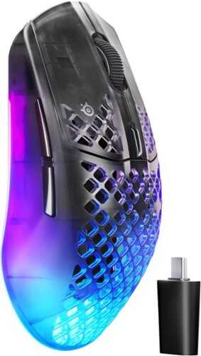Rent to own SteelSeries - Aerox 3 Wireless Gen 2 RGB 26K Optical Gaming Mouse with AquaBarrier Protection - Dual 2.4GHz/Bluetooth for PC/Mac - Wireless - Shadow