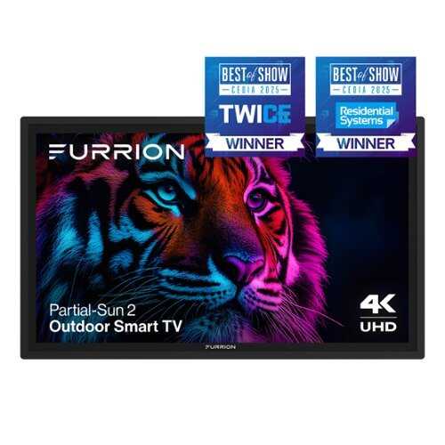 Rent to own Furrion - Aurora 65" Partial-Sun 2 Outdoor Smart 4K LED Impact-Resistant Screen WiFi-Boosting Antennas 750 Nit