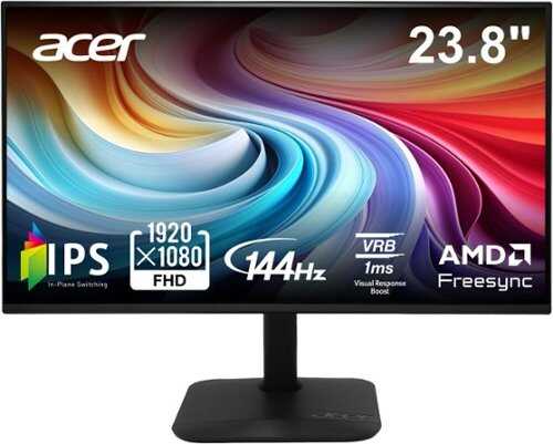 Rent to own Acer - KA242Y P6bi 23.8” IPS LED Full HD AMD FreeSync Monitor - Up to 144Hz, 1ms (HDMI, VGA) - Black