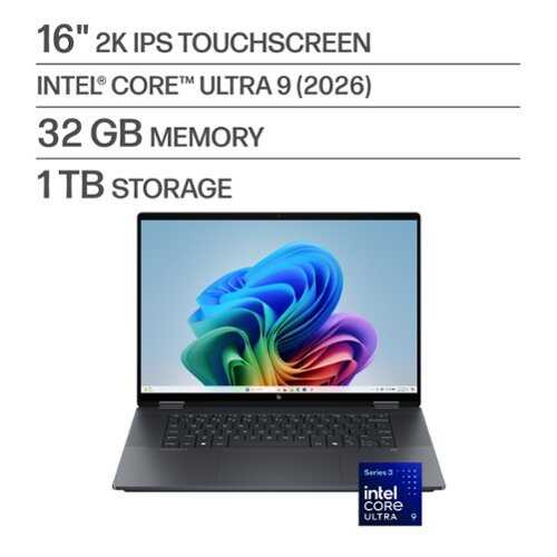 Rent to own HP - OmniBook 3 - 14" 2K Touchscreen Laptop - Snapdragon X (2025) - 16GB Memory - 512GB SSD - Copilot+ PC - Eclipse Gray