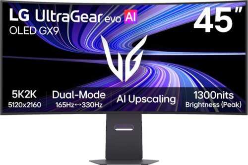 Rent to own LG - UltraGear evo 45" 5K2K OLED 165Hz 0.03ms G-SYNC FreeSync Premium Pro Gaming Monitor with DisplayHDR400 TRUE - Black