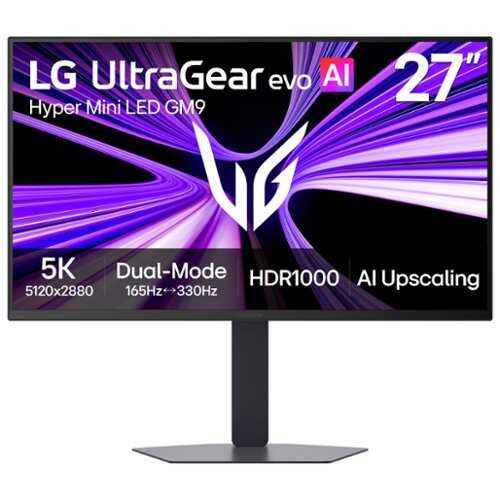 Rent to own LG - UltraGear evo AI GM9 27" 5K2K IPS 165Hz 1ms G-SYNC FreeSync Premium Gaming Monitor with DisplayHDR1000 (HDMI, DP, USB-C) - Black