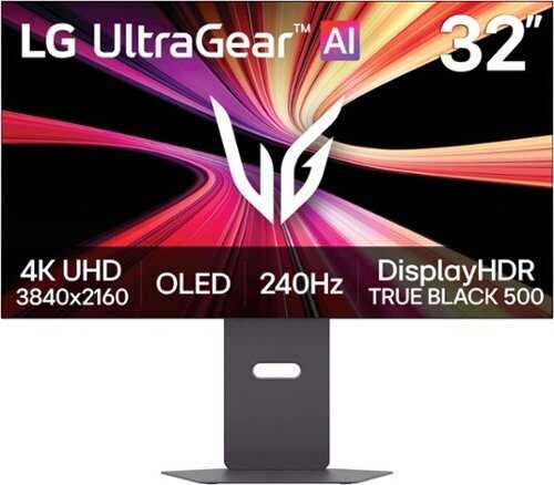 Rent to own LG - UltraGear 32" OLED Dual Mode (4K UHD 240Hz, FHD 480Hz) 0.03ms G-SYNC and FreeSync Premium Pro Gaming Monitor - Black