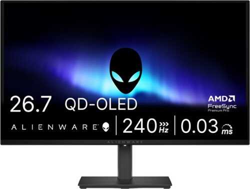 Rent to own Alienware - AW2726DM 27" QD-OLED QHD 240Hz 0.03ms FreeSync Premium Pro Gaming Monitor with HDR (HDMI, DisplayPort) - Black