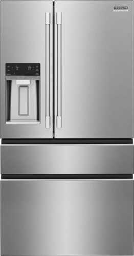 Rent to own Frigidaire - 21 Cu. Ft. Counter-Depth 4-Door French Door Refrigerator with Custom-Flex® Temp Drawer - Stainless Steel