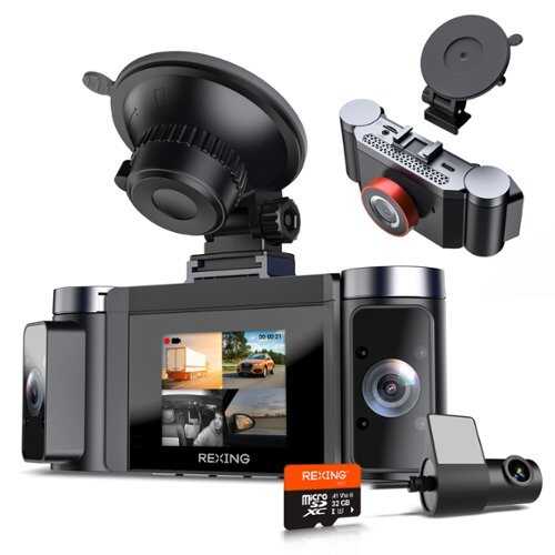 Rent to own Rexing - C4 4-Channel Dash Cam with All-Around 1080p, Wi-Fi App Control, Parking Mode, 64GB Card - Black