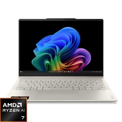 Rent to own Lenovo - Yoga 7a 2-in-1 - Copilot+ PC - 14" 2K OLED Touchscreen Laptop - AMD Ryzen AI 7 445 2026- 24GB Memory - 512GB SSD - Seashell